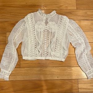 For love and lemons crochet long sleeve top